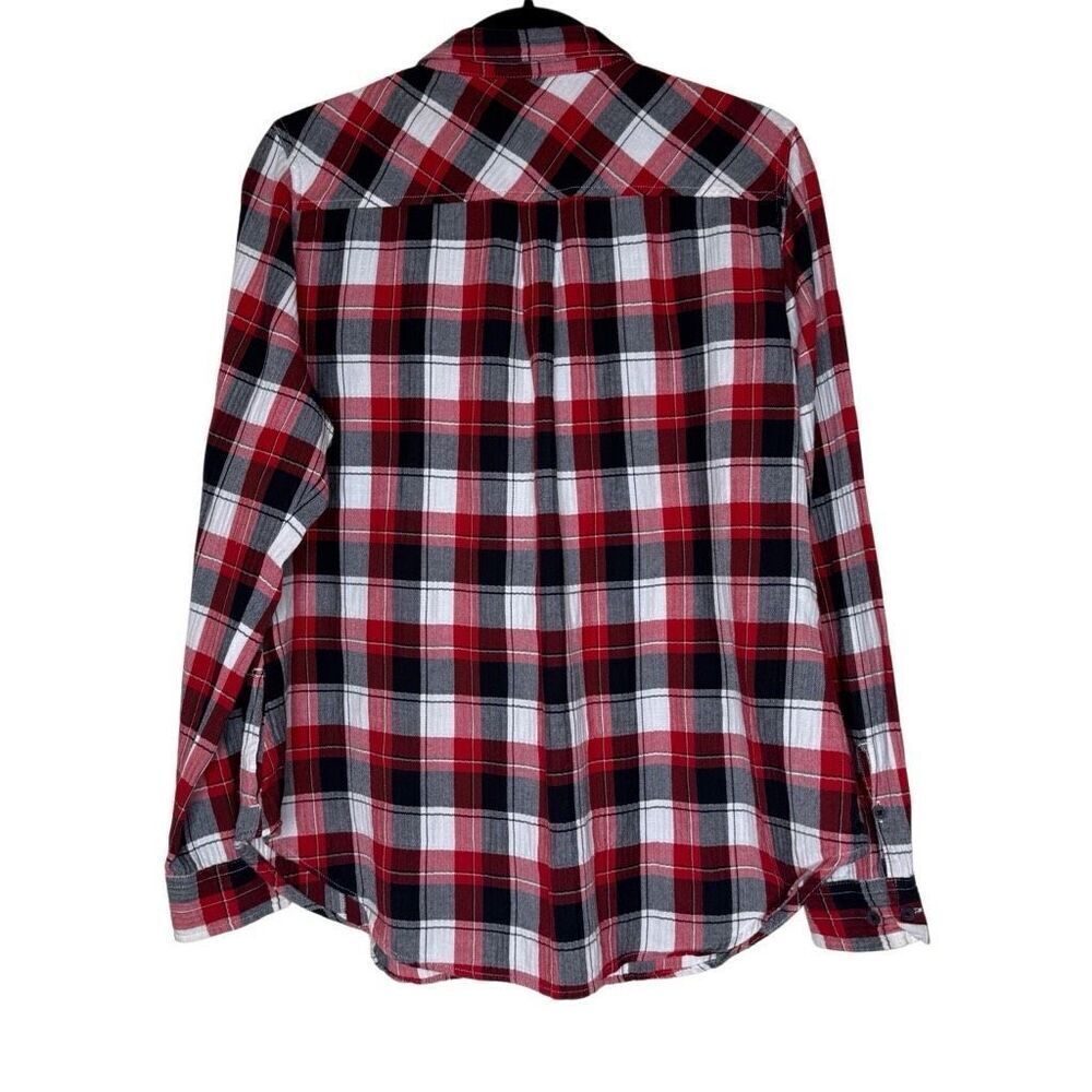 Woolrich Red, White, & Black Cotton Plaid Shirt/Jacket Sz L Country, Western - Picture 3 of 12